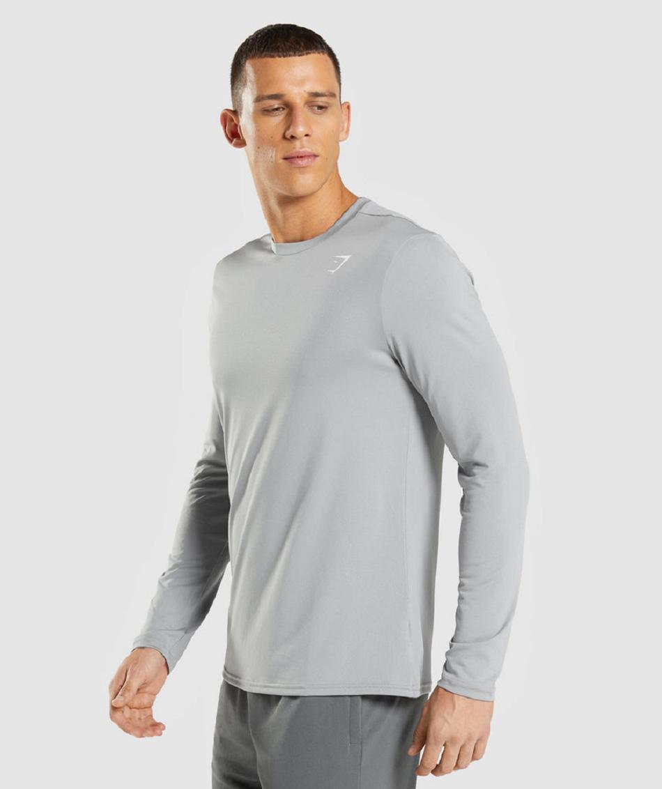 Long Sleeve Gymshark Arrival Hombre Gris | CO 3536FDN